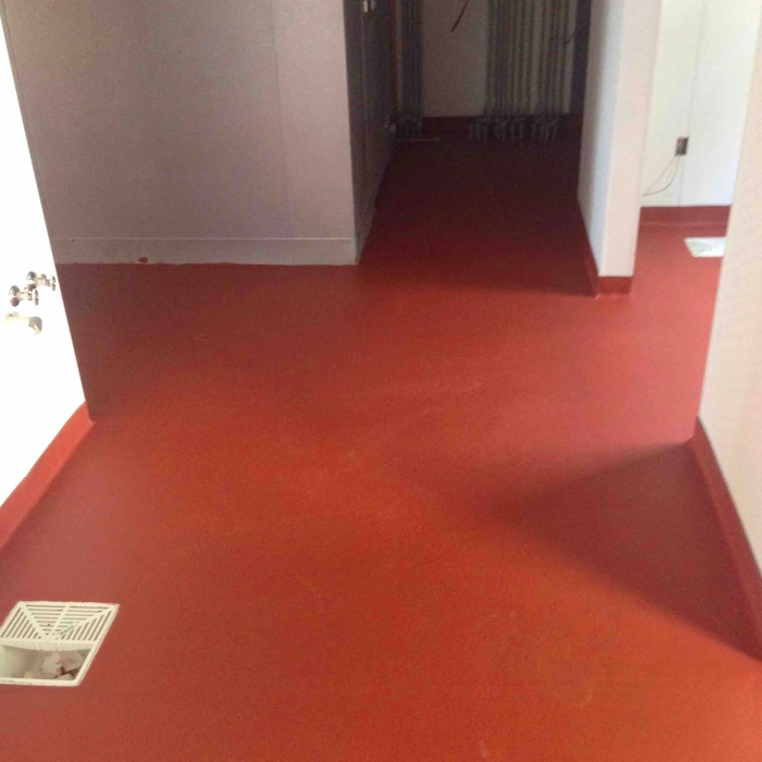 Duluth Business Flooring Coating Red